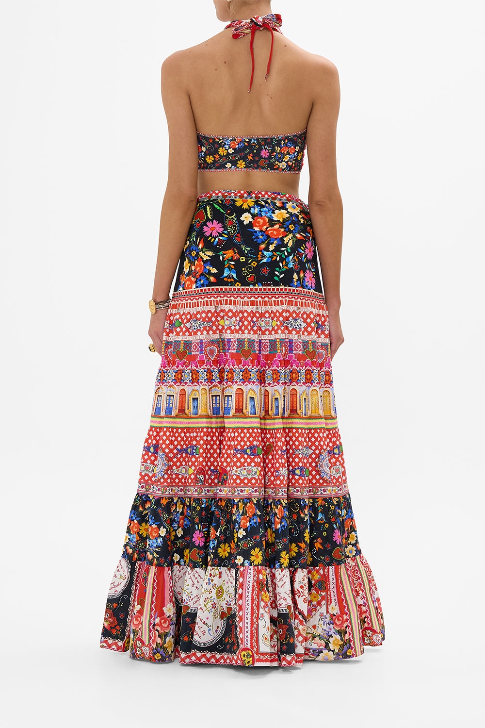 JERSEY SPLICED TIERED SKIRT - 3