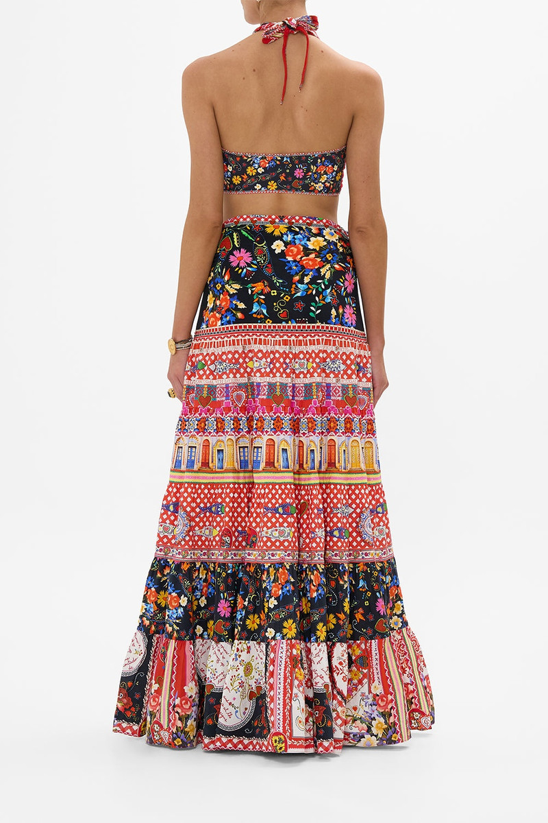 JERSEY SPLICED TIERED SKIRT 3