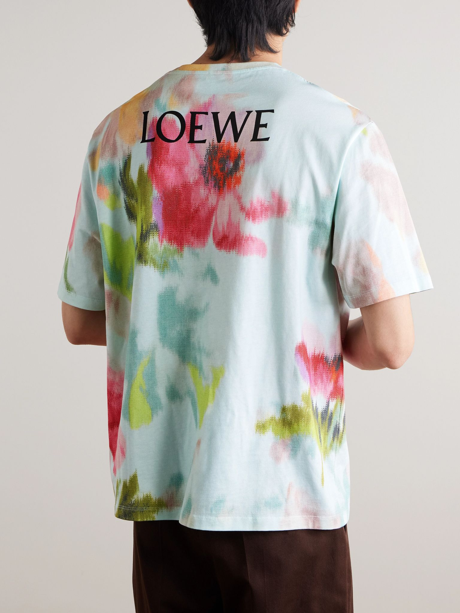Printed Cotton-Jersey T-Shirt Light blue - 3