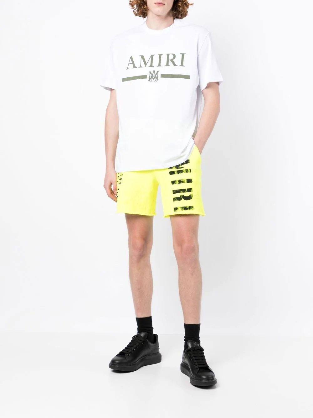 logo-print track shorts - 2