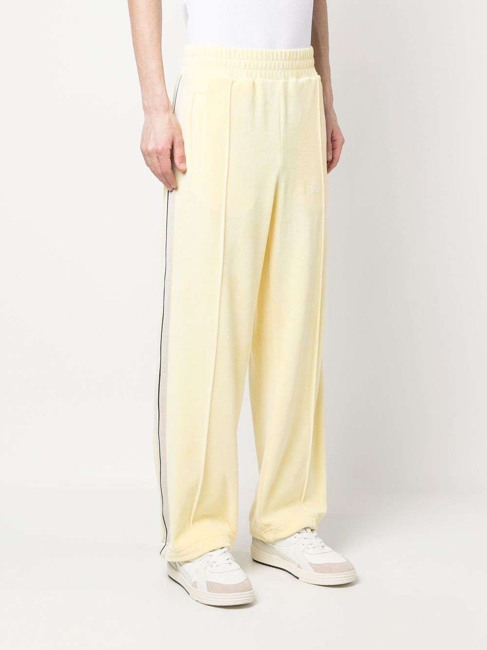 stripe-detail chenille track pants - 3