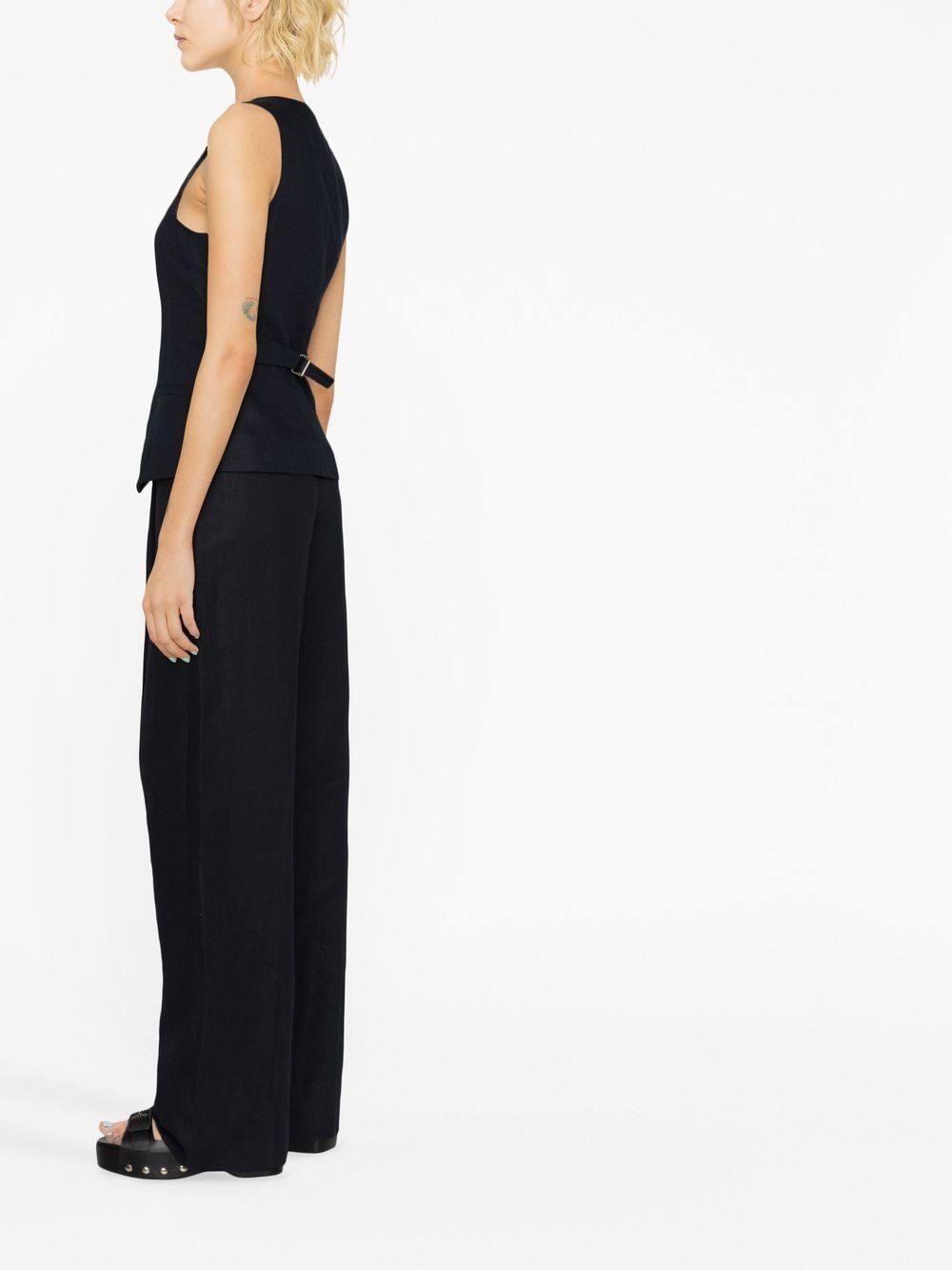 pressed-crease tailored trousers - 3