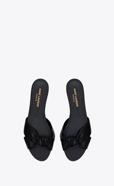 SAINT LAURENT bianca flat mules in smooth leather outlook