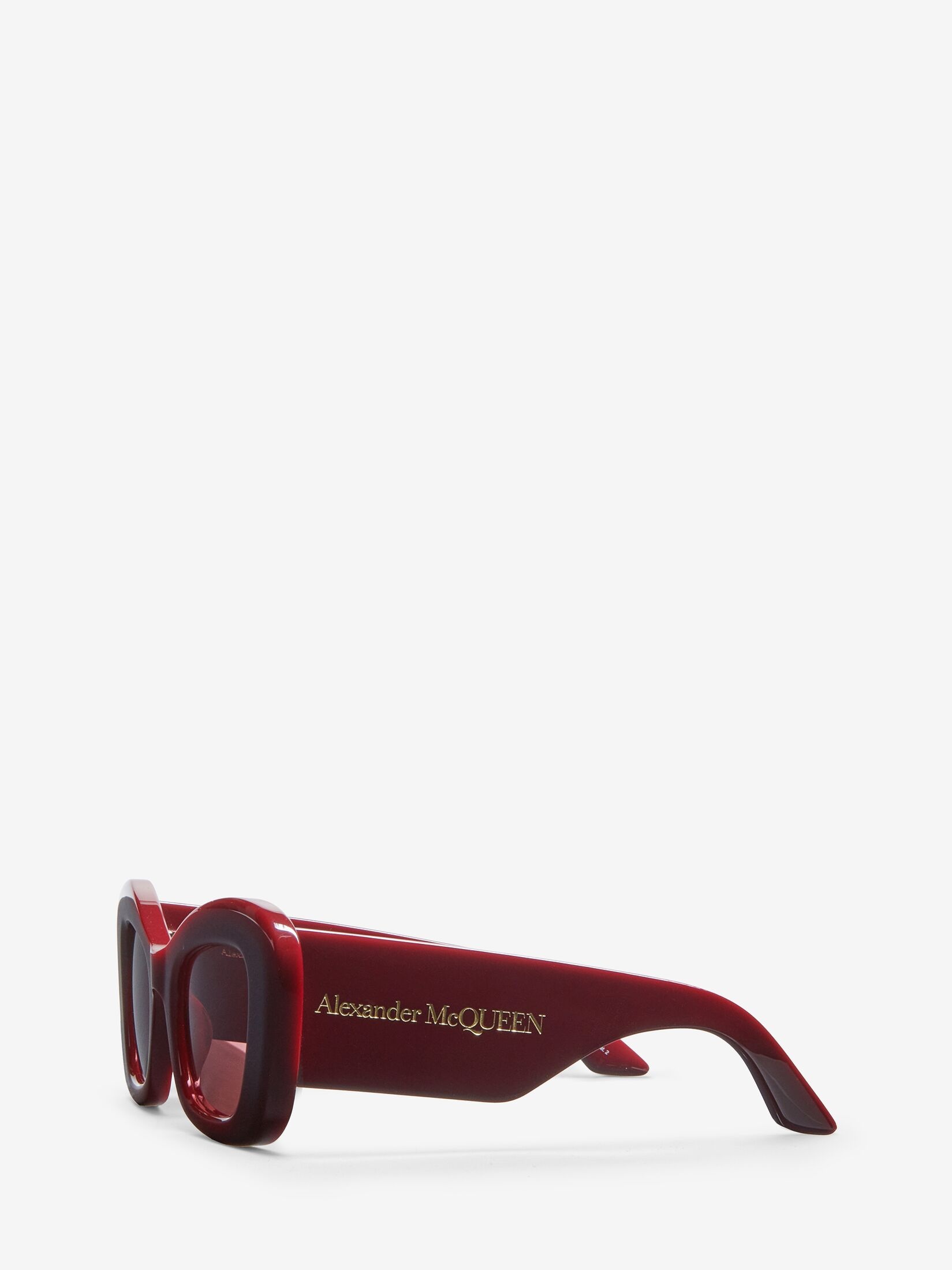 Women's Bold Cat-eye Sunglasses in Burgundy - 3