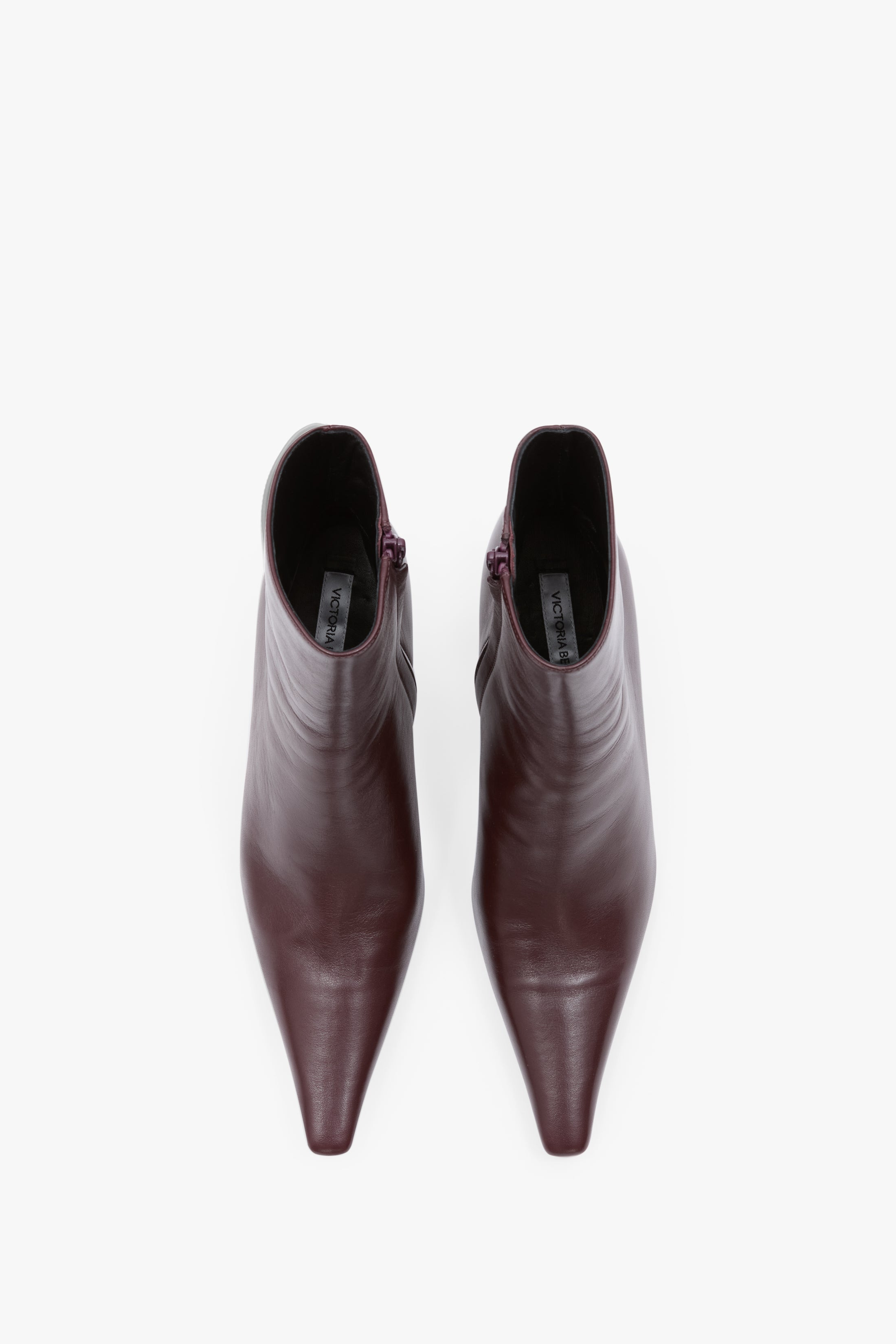 Sloan Stiletto Ankle Boot In Burgundy Smooth Leather - 3