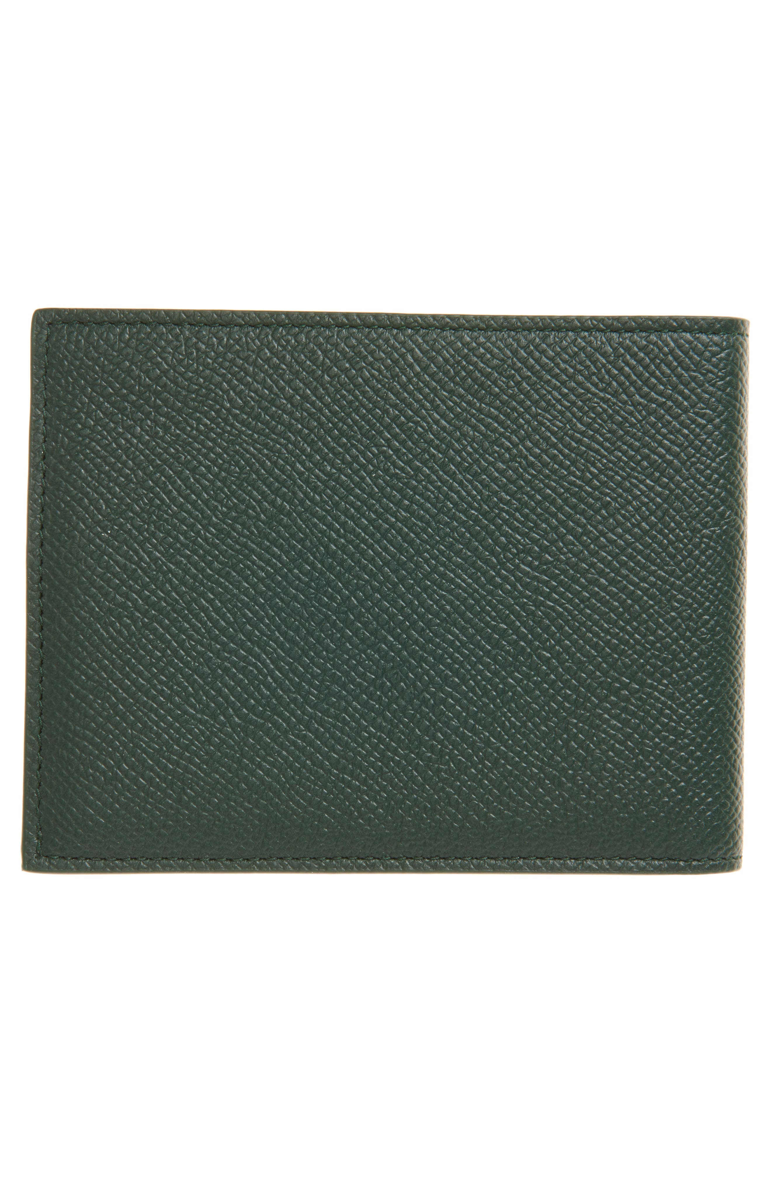 FERRAGAMO Micro Gancio Leather Bifold Wallet in Moss at Nordstrom - 4