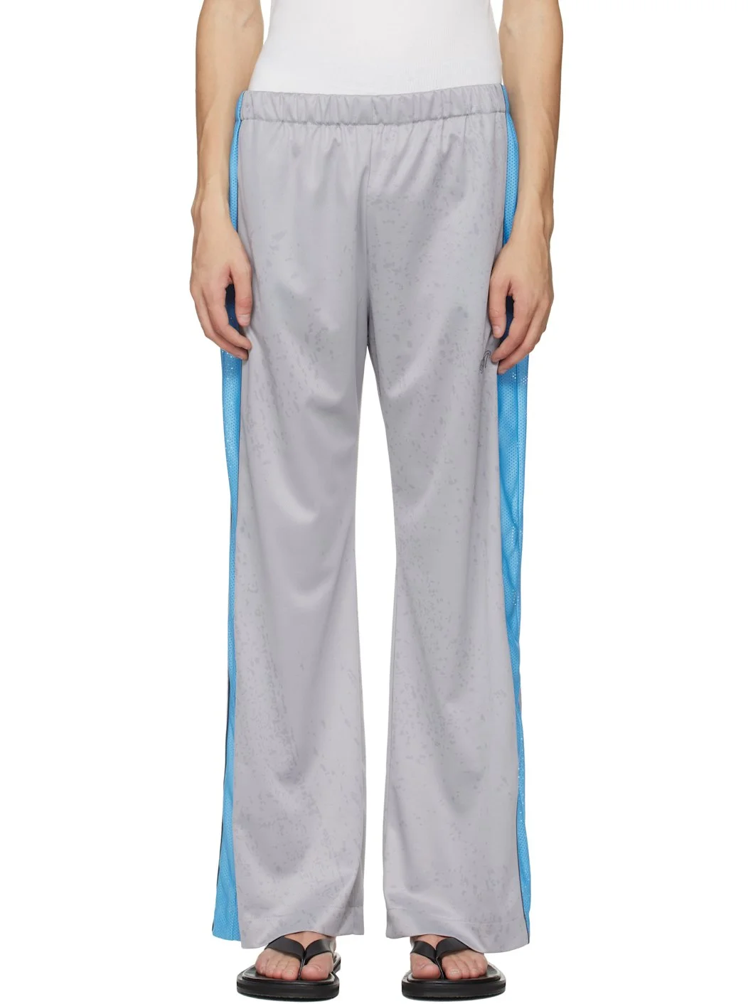 Gray Football Track Pants - 1
