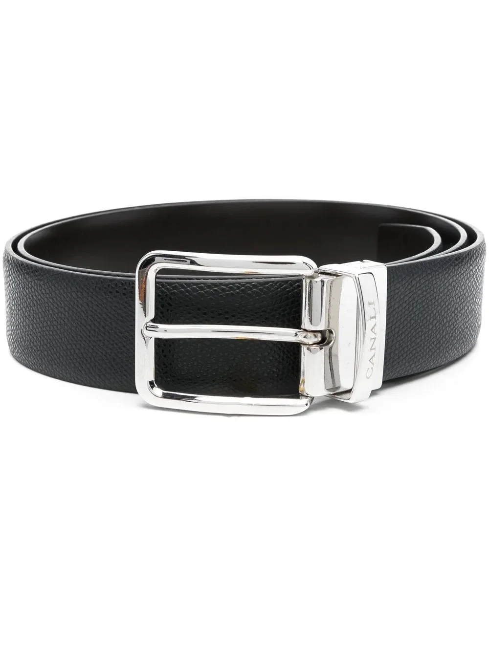 buckled leather belt - 1