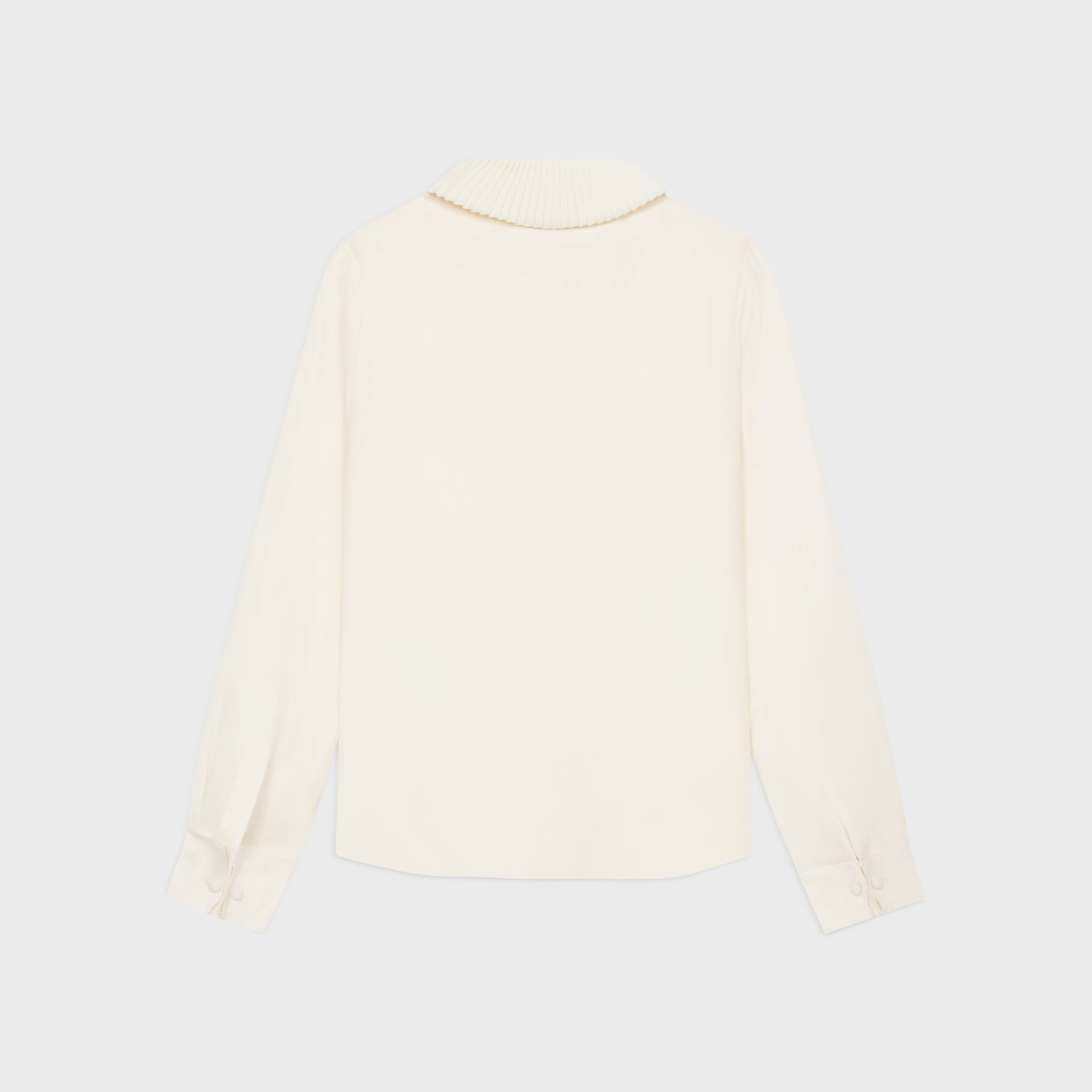 mia shirt with bow in silk crêpe and acetate - 2