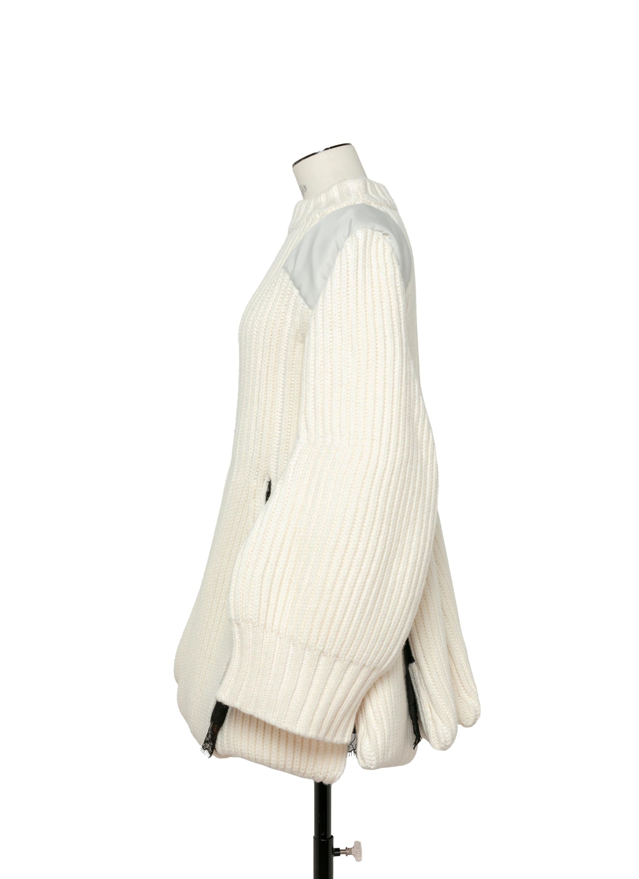 Chiffon Mix Knit Dress - 2