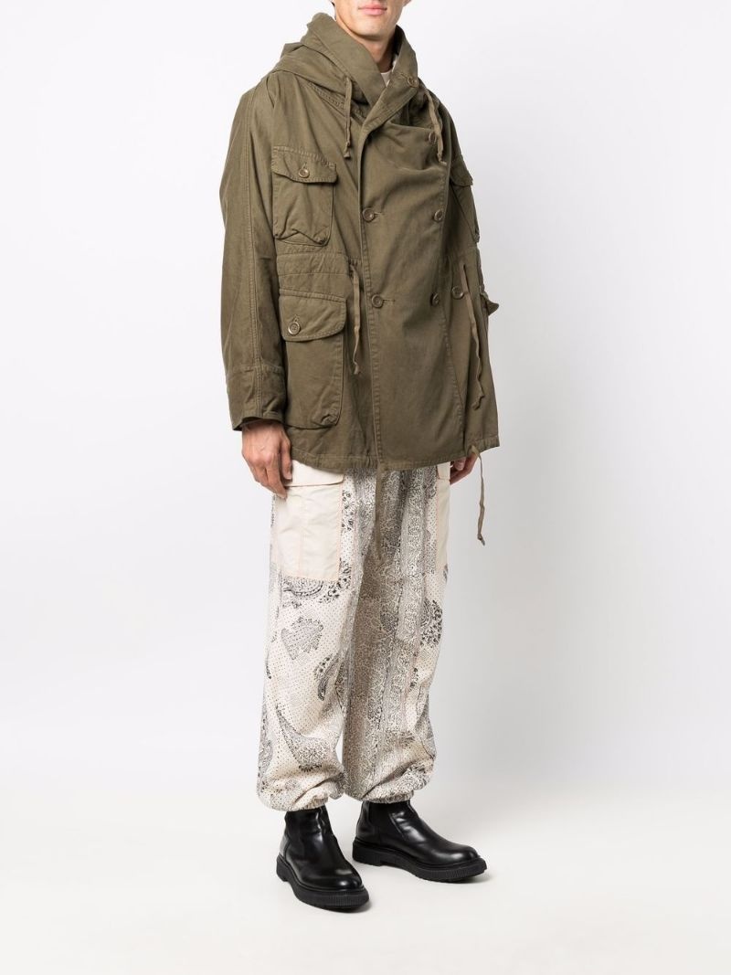 hooded mid-length parka - 3