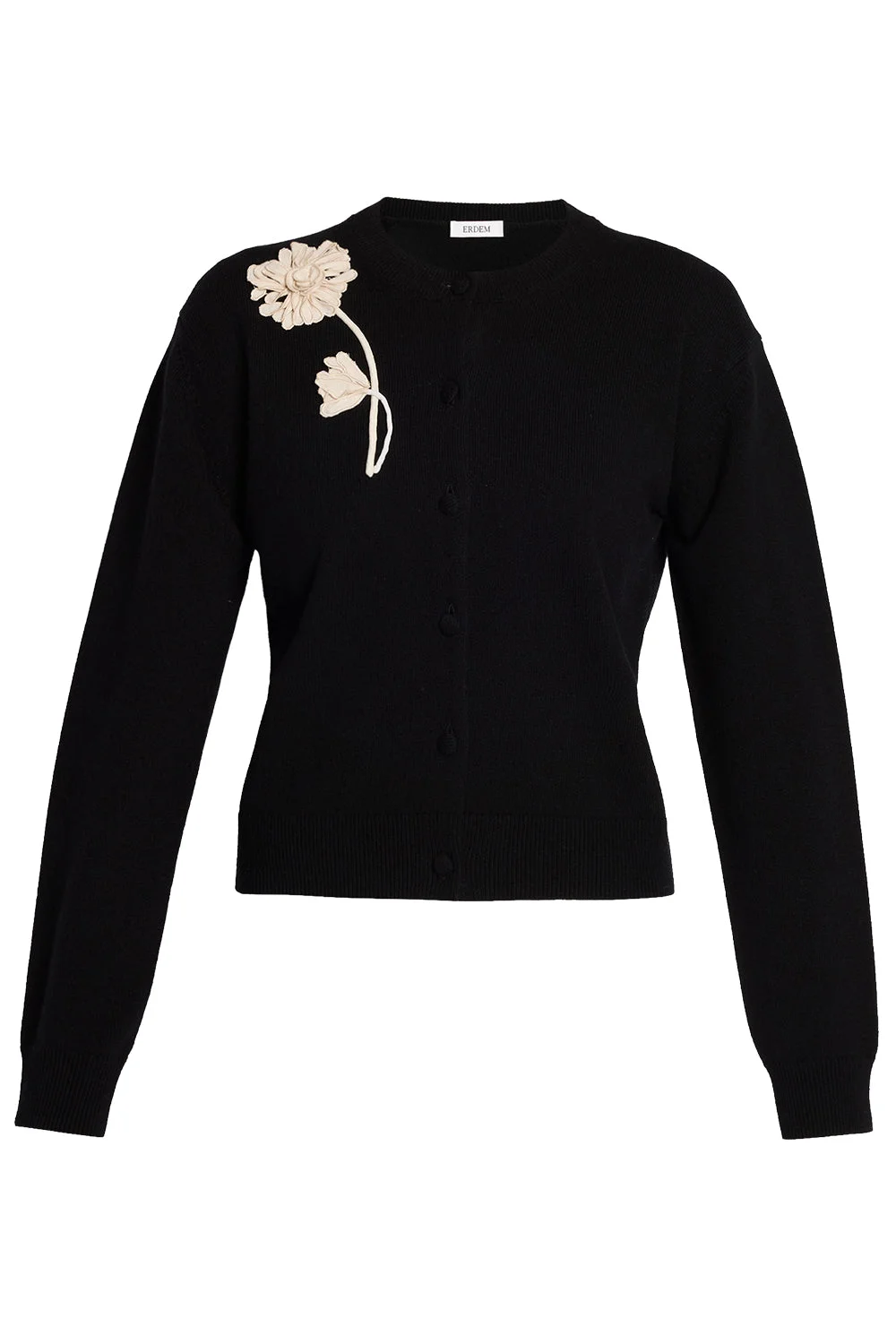 Floral Ribbon Long Sleeve Cardigan - 1