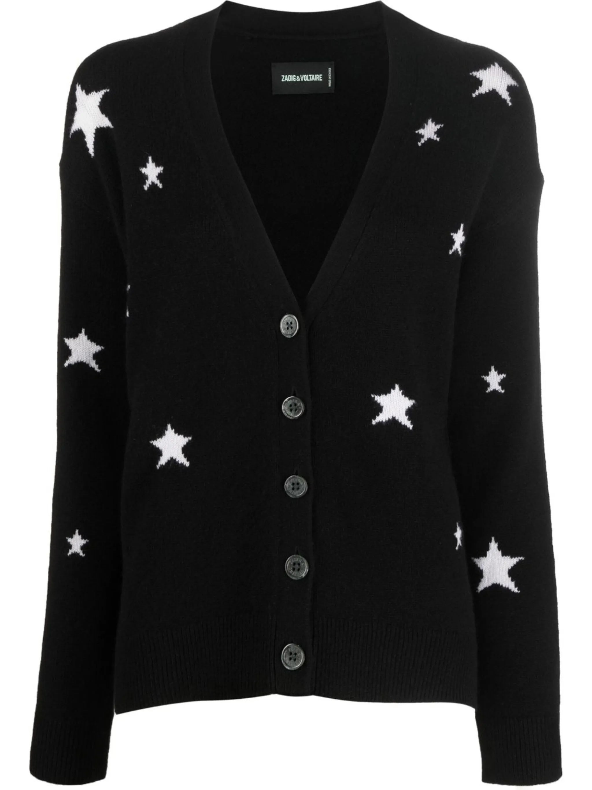 Zadig & Voltaire Star-embellished Cashmere Cardigan - 1
