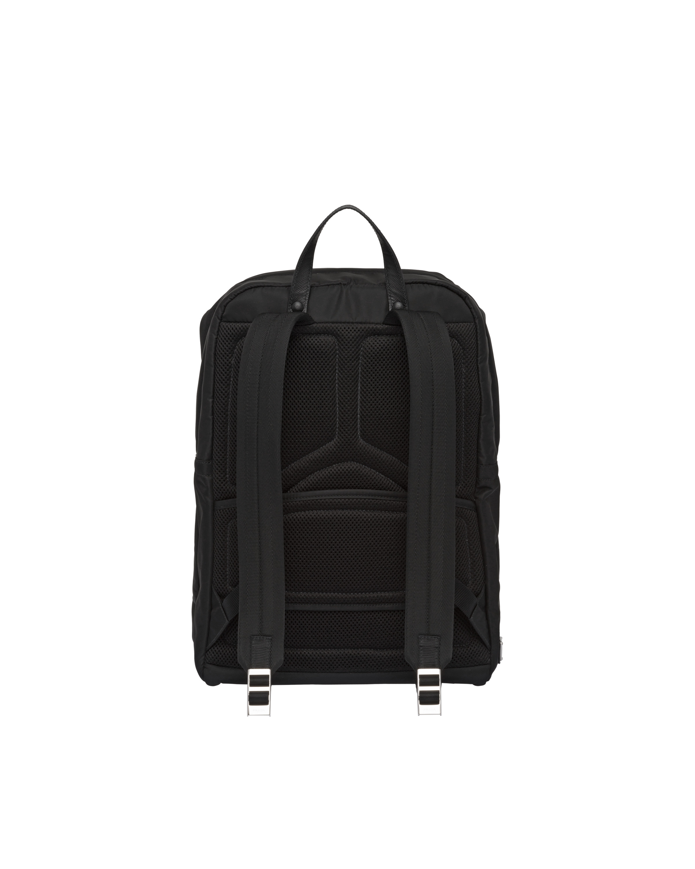 Re-Nylon and Saffiano leather backpack - 4