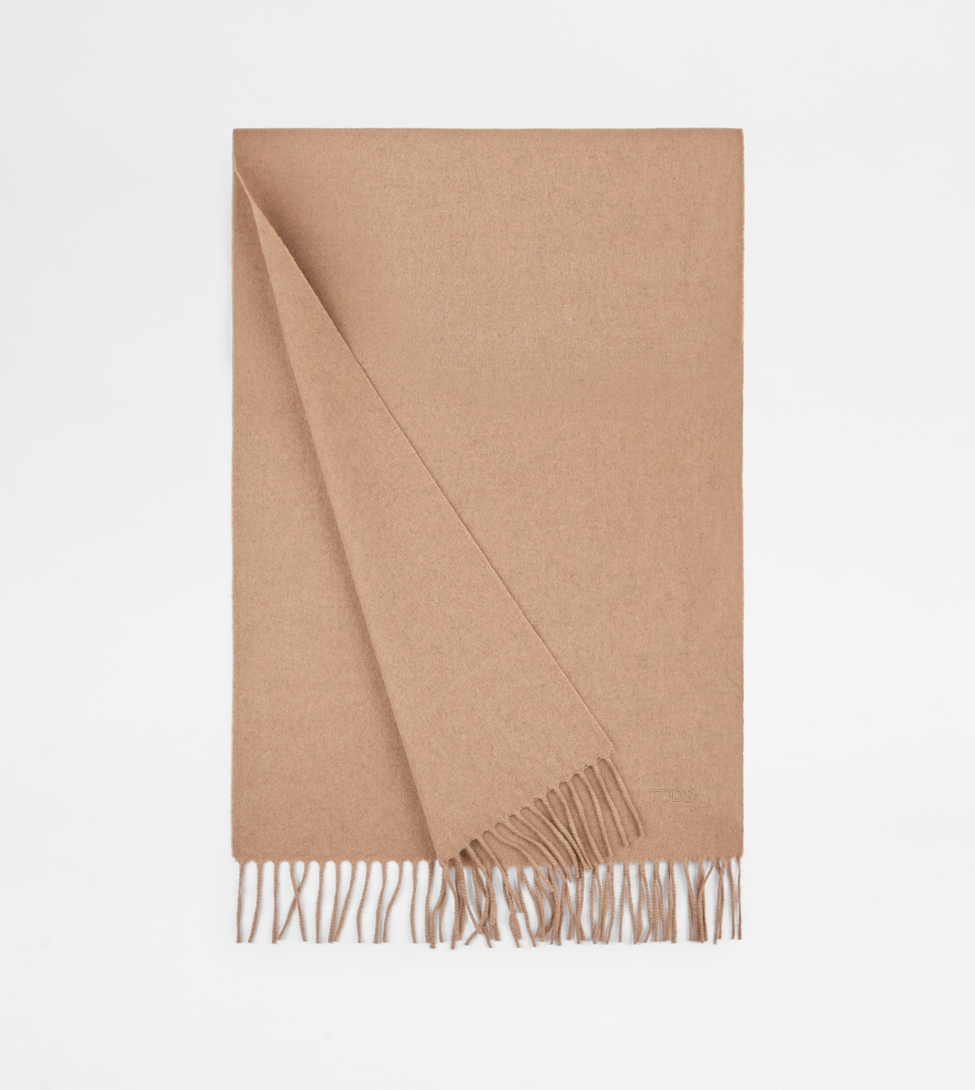 SCARF IN CASHMERE DRAP - LARGE SIZE - BEIGE - 2