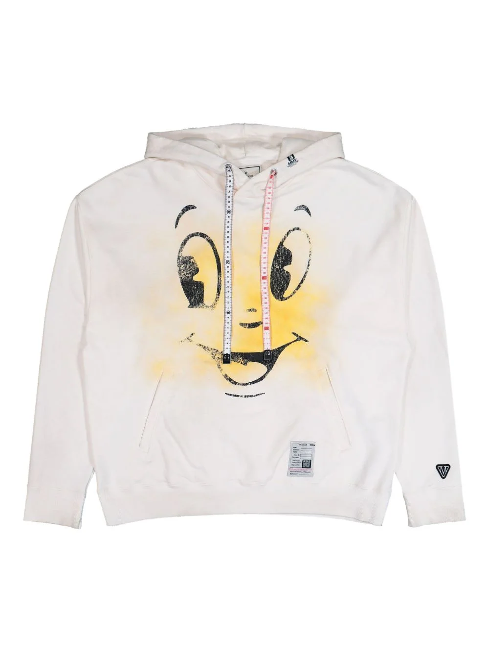 printed distressed hoodie - 1