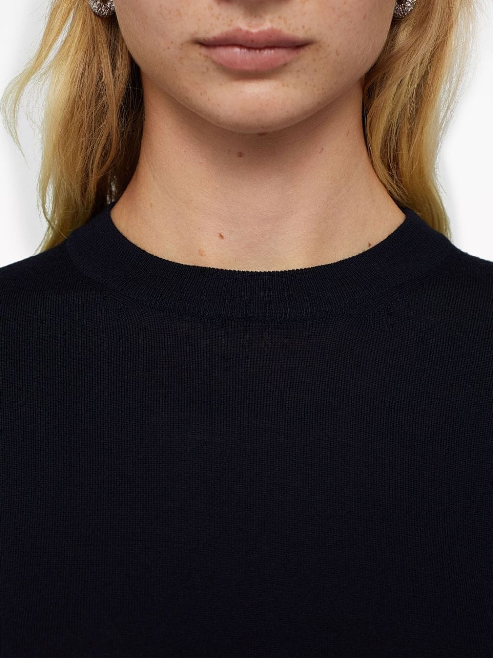 crew-neck cashmere top - 4