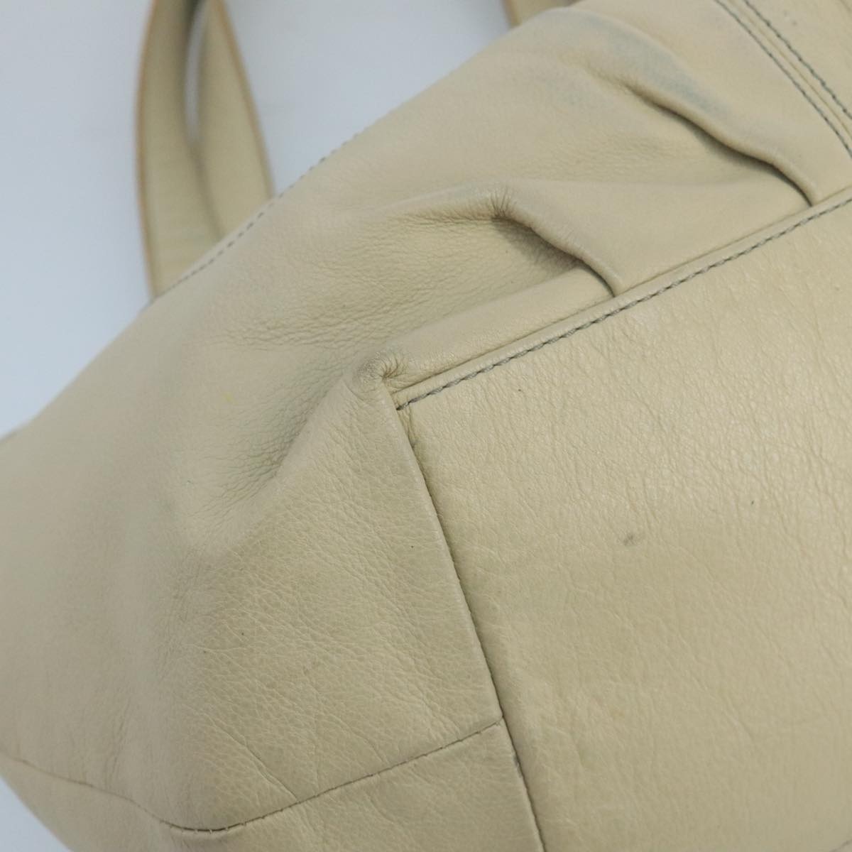 Burberry Tote Bag Leather White - 11