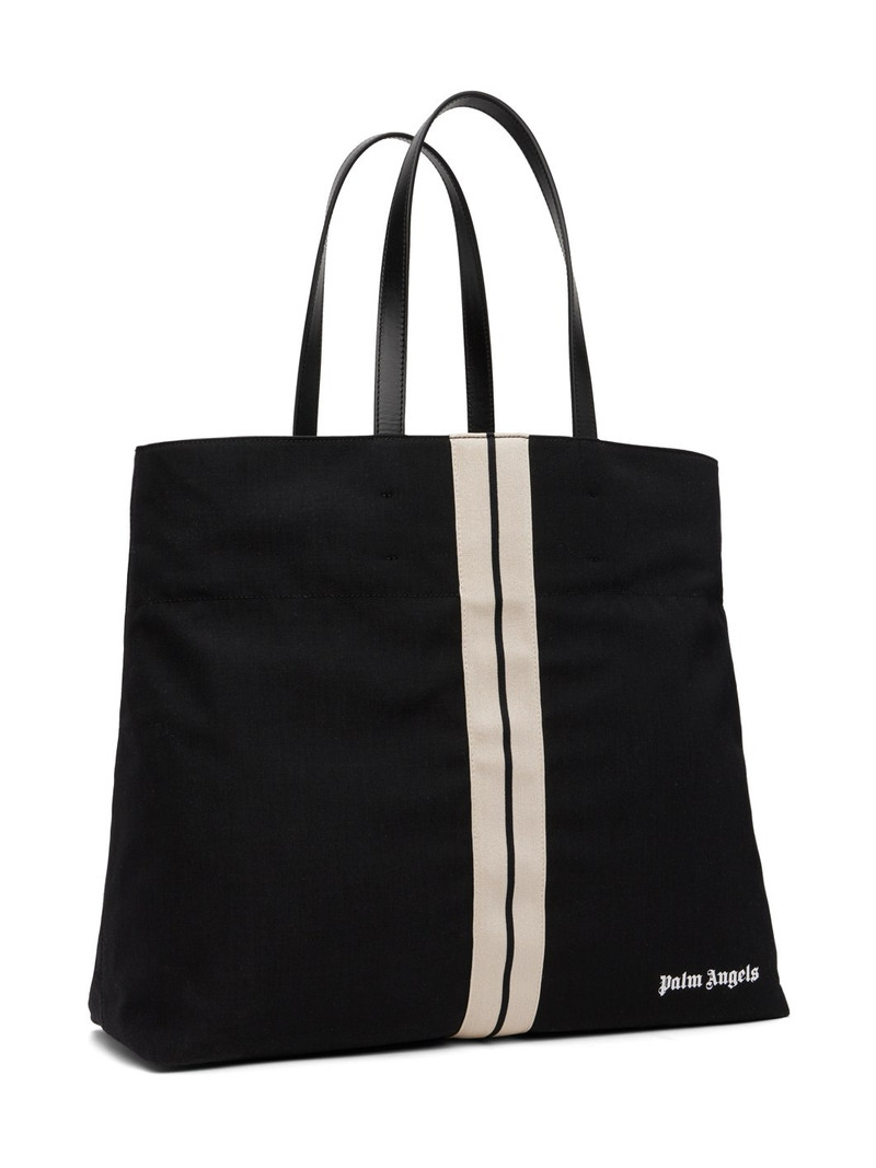 Palm Angels Black Track Shopper Tote outlook