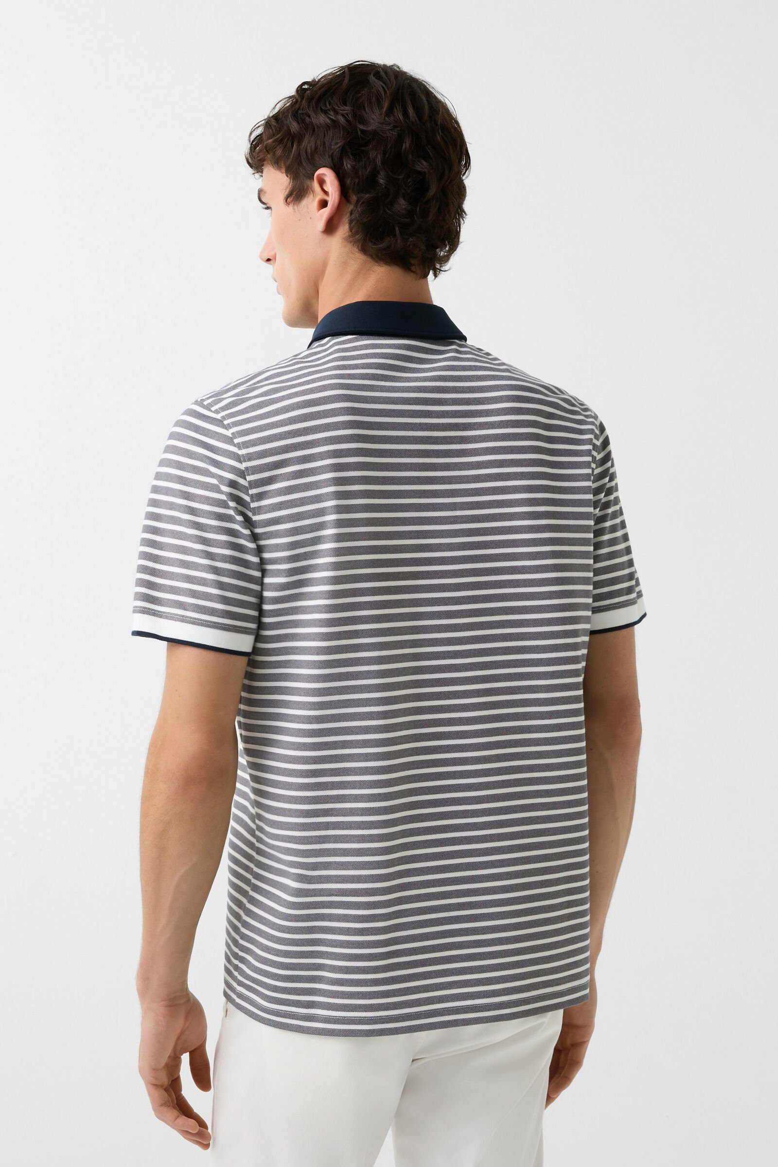 Timo polo shirt in Navy blue/white - 3