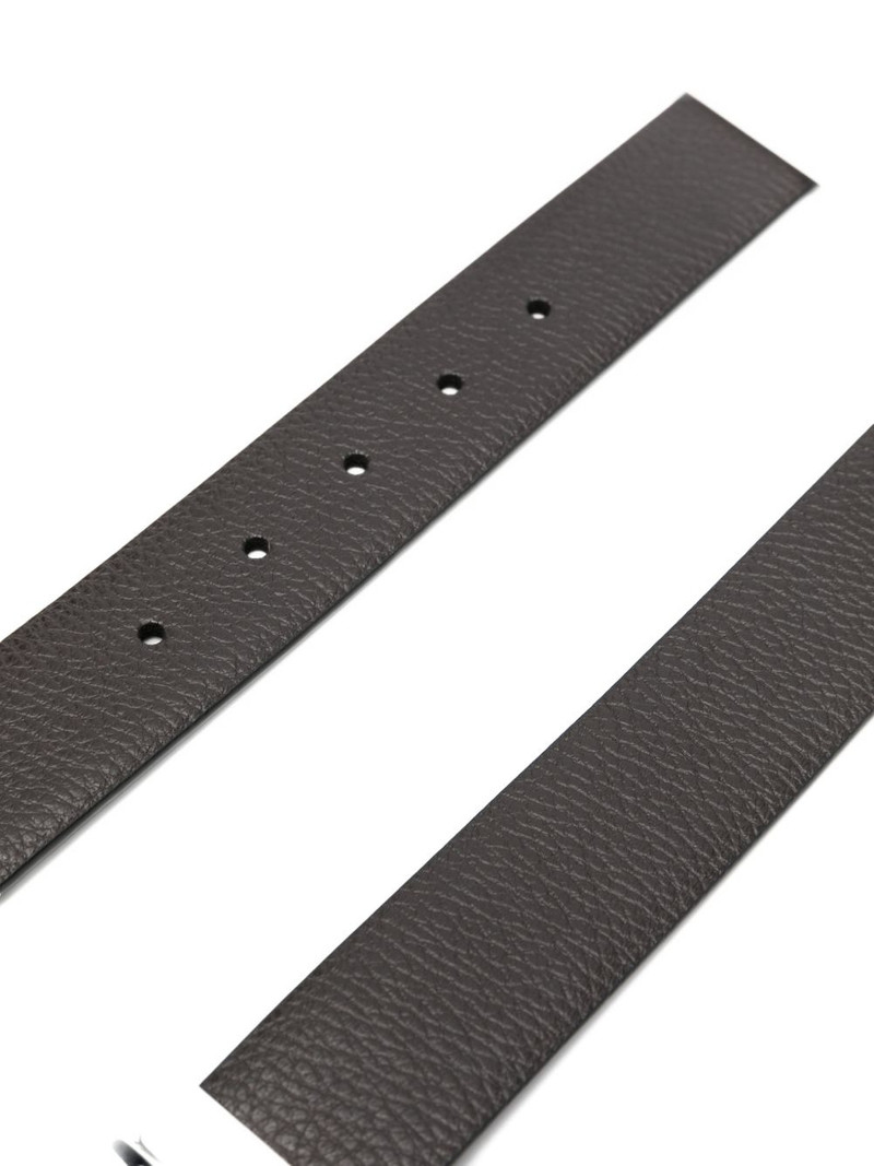 Canali grained buckle belt outlook