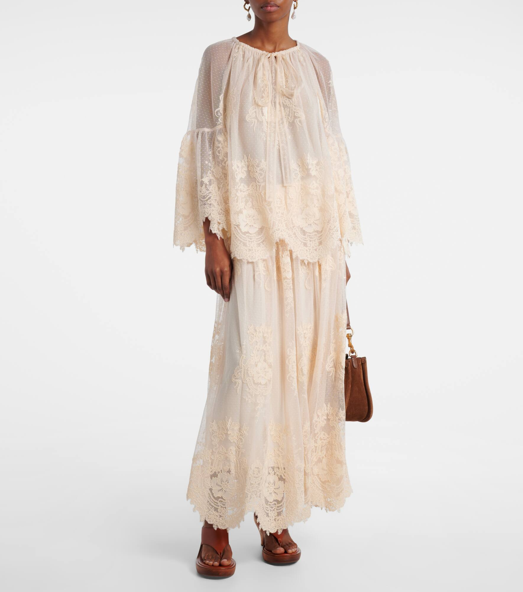 Hypnotic floral lace maxi skirt - 2