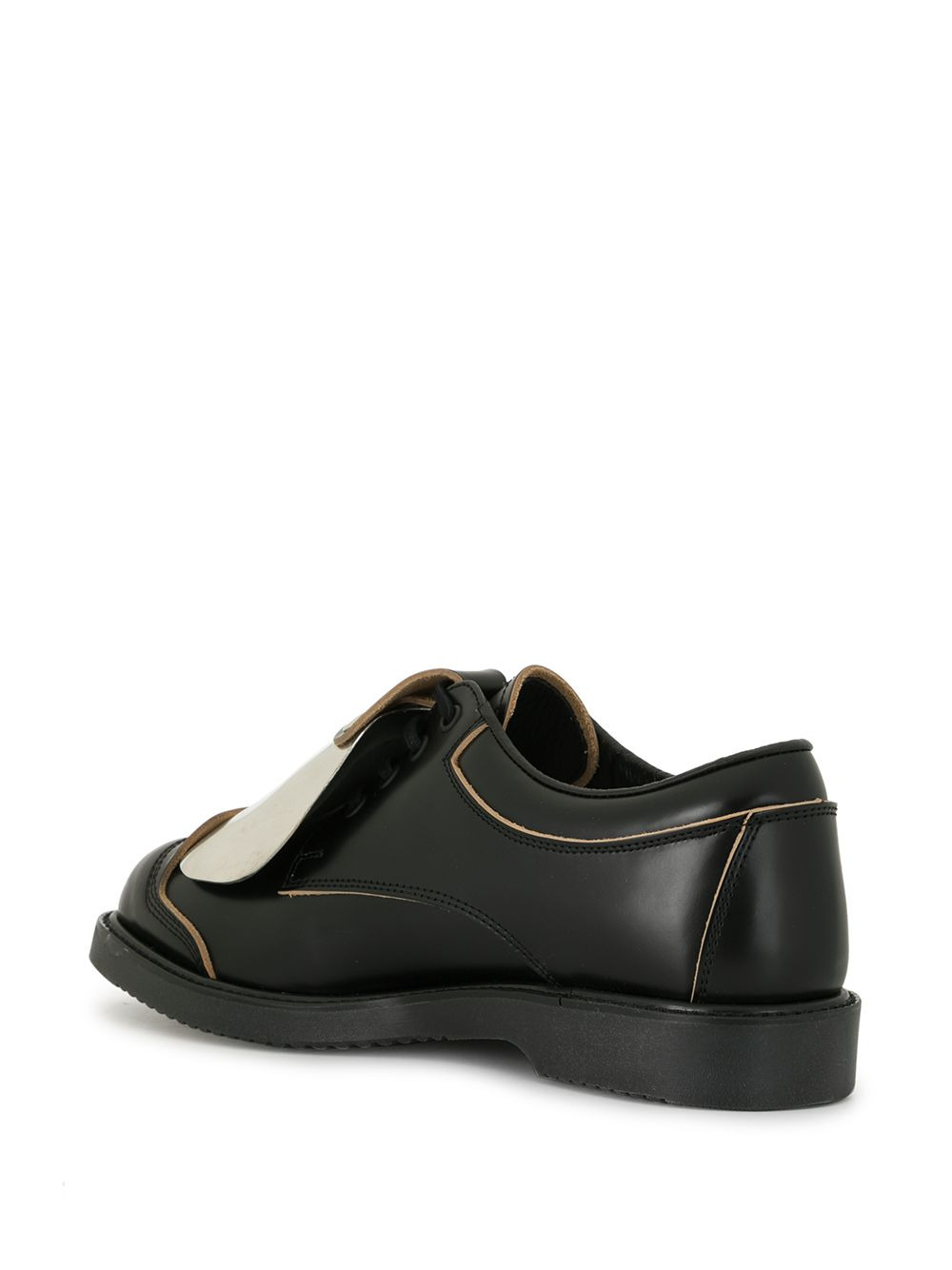 contrasting-panel lace-up shoes - 3