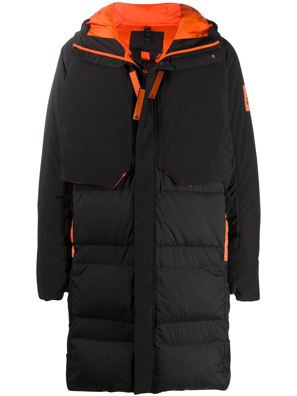 padded jacket with logo prints - 1