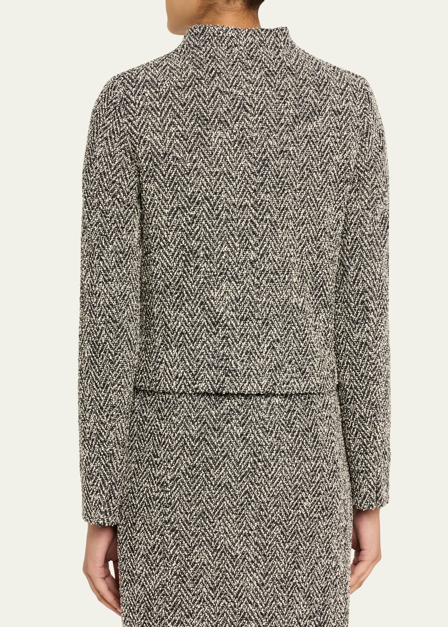 Boucle Jersey Single-Breasted Jacket - 3