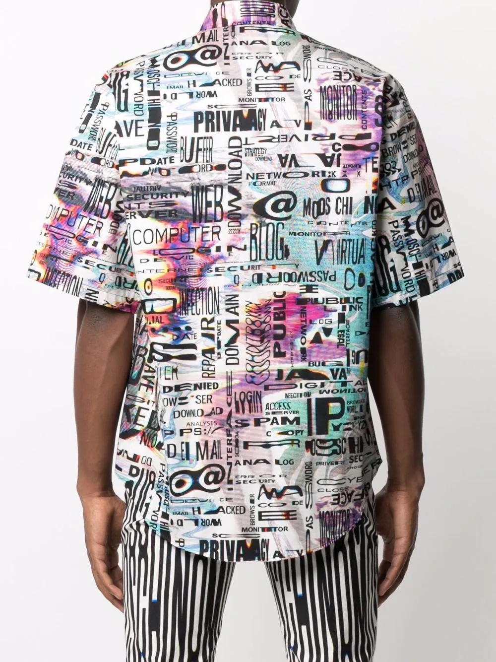 Glitch print short-sleeve shirt - 4