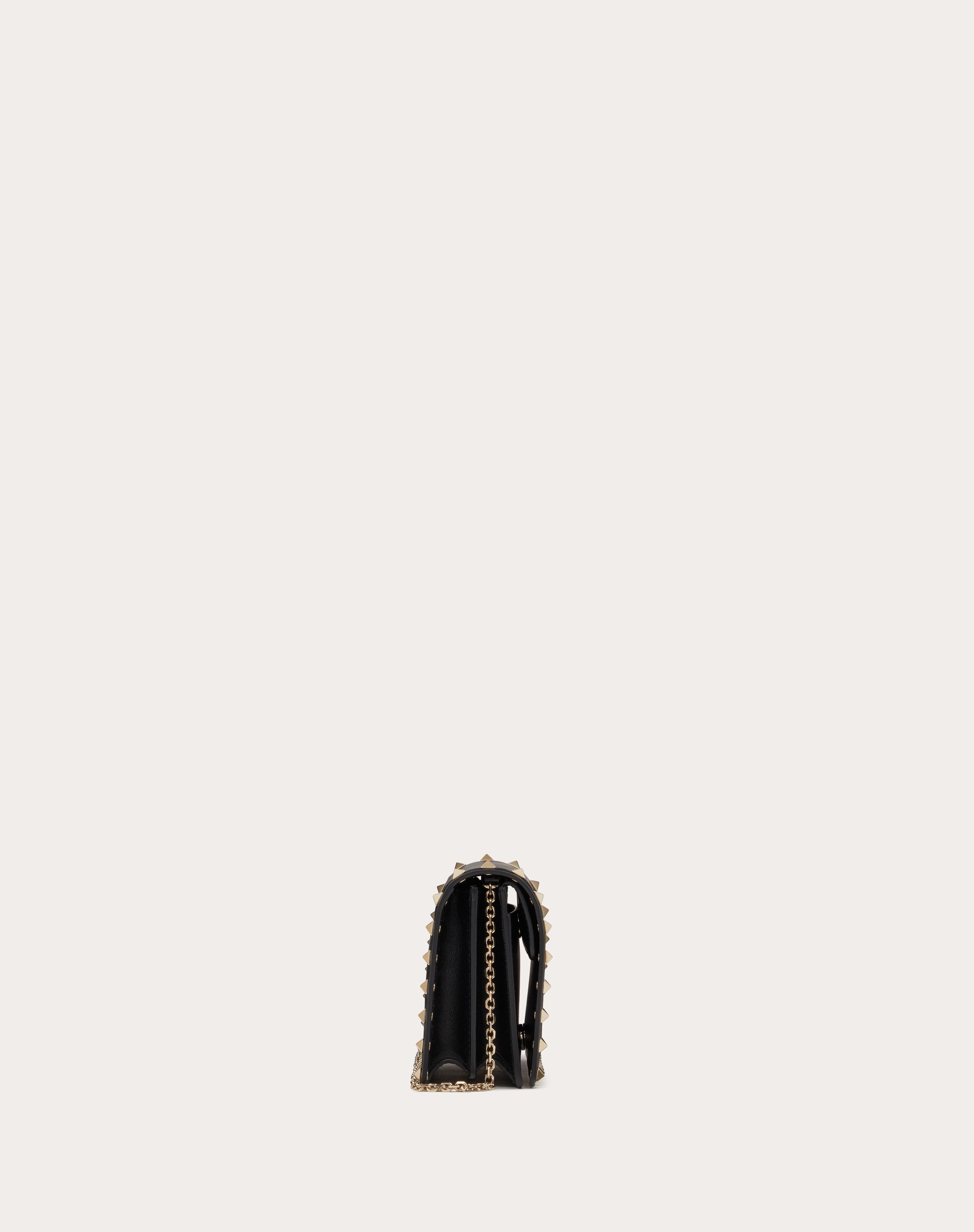 ROCKSTUD CALFSKIN CHAIN POUCH - 3
