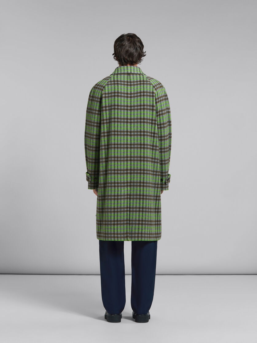 WOOL COAT WITH WAVY CHECK PATTERN - 3