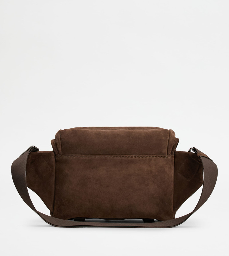 CROSSBODY BAG IN SUEDE SMALL - BROWN 3