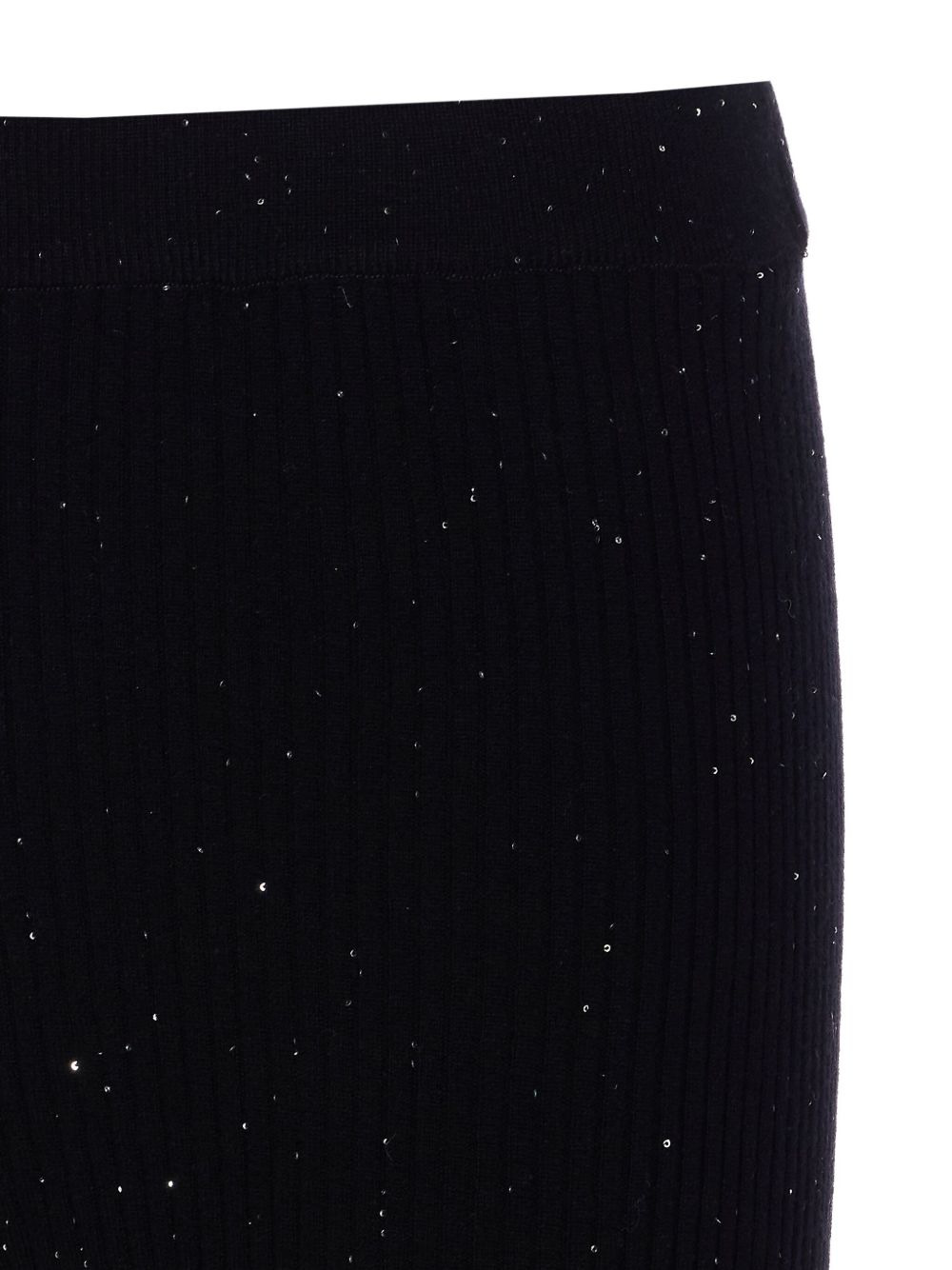 crystal-embellished ribbed trousers - 4