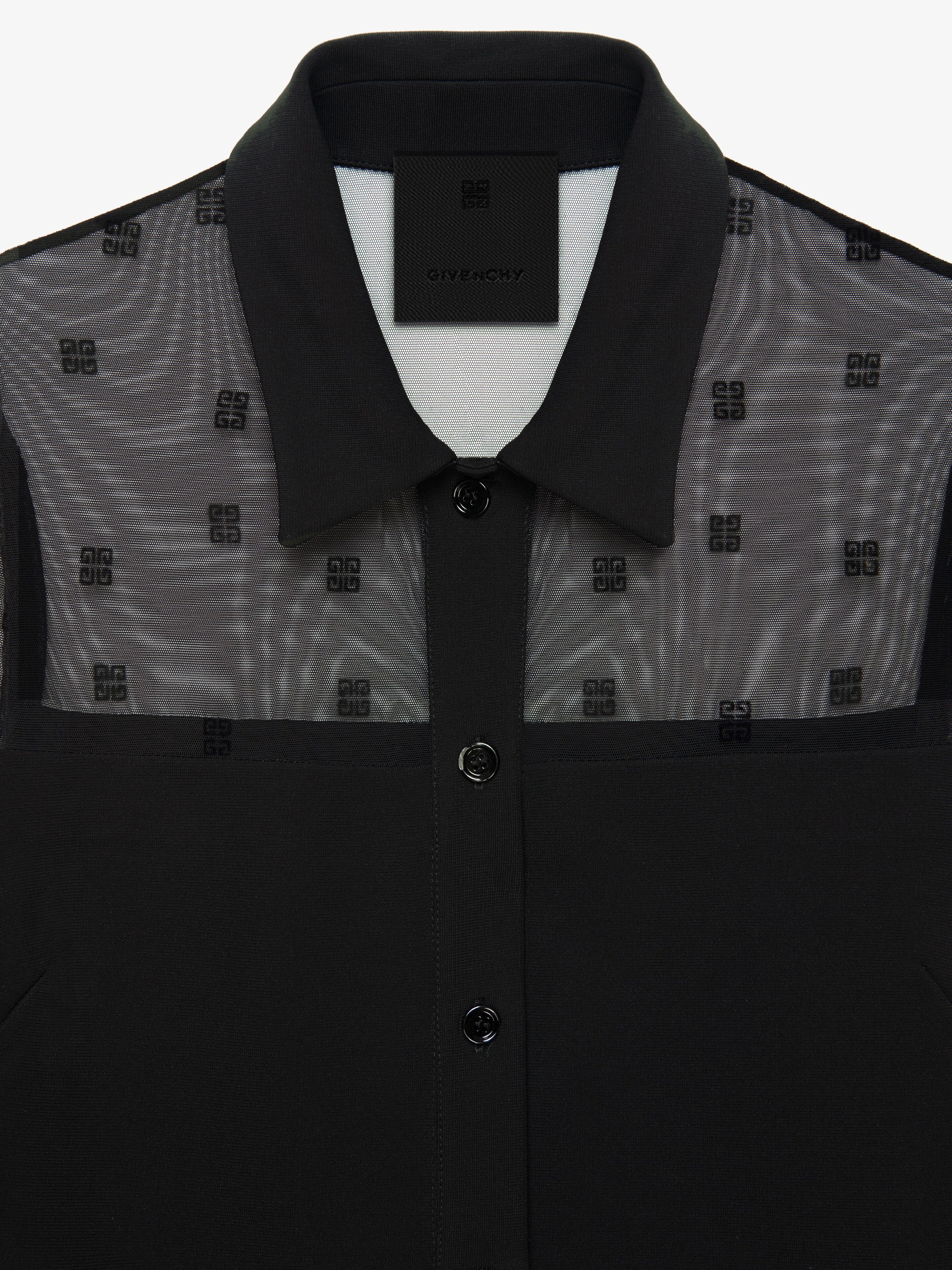SHIRT DRESS IN BI-MATERIAL 4G PATTERN - 5