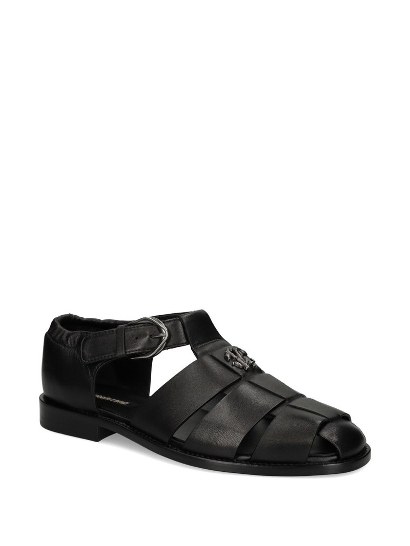 Roberto Cavalli logo-appliqué sandals outlook