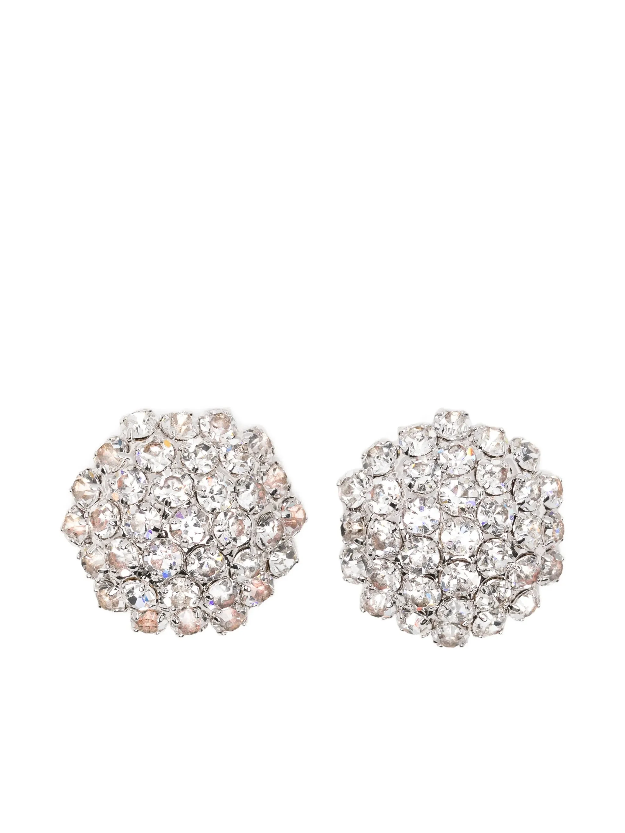 crystal flower earrings - 1