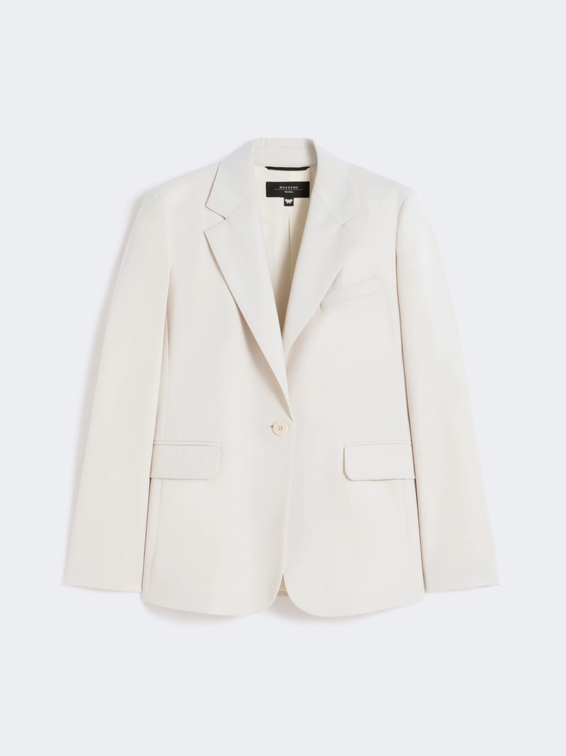 LAMINE Stretch wool blazer - SAND 1