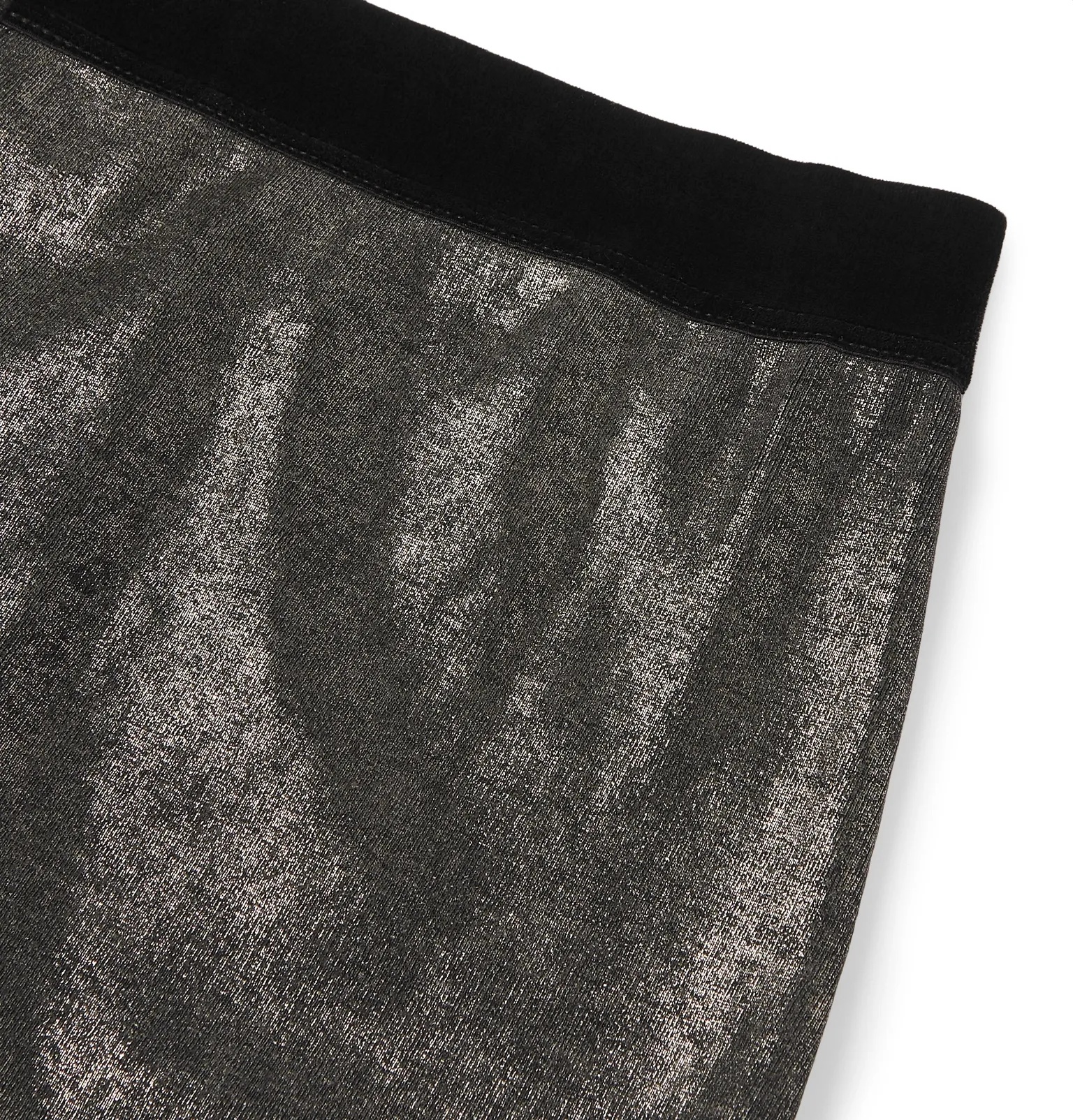 Velvet-Trimmed Metallic Stretch-Cotton Jersey Boxer Briefs - 4