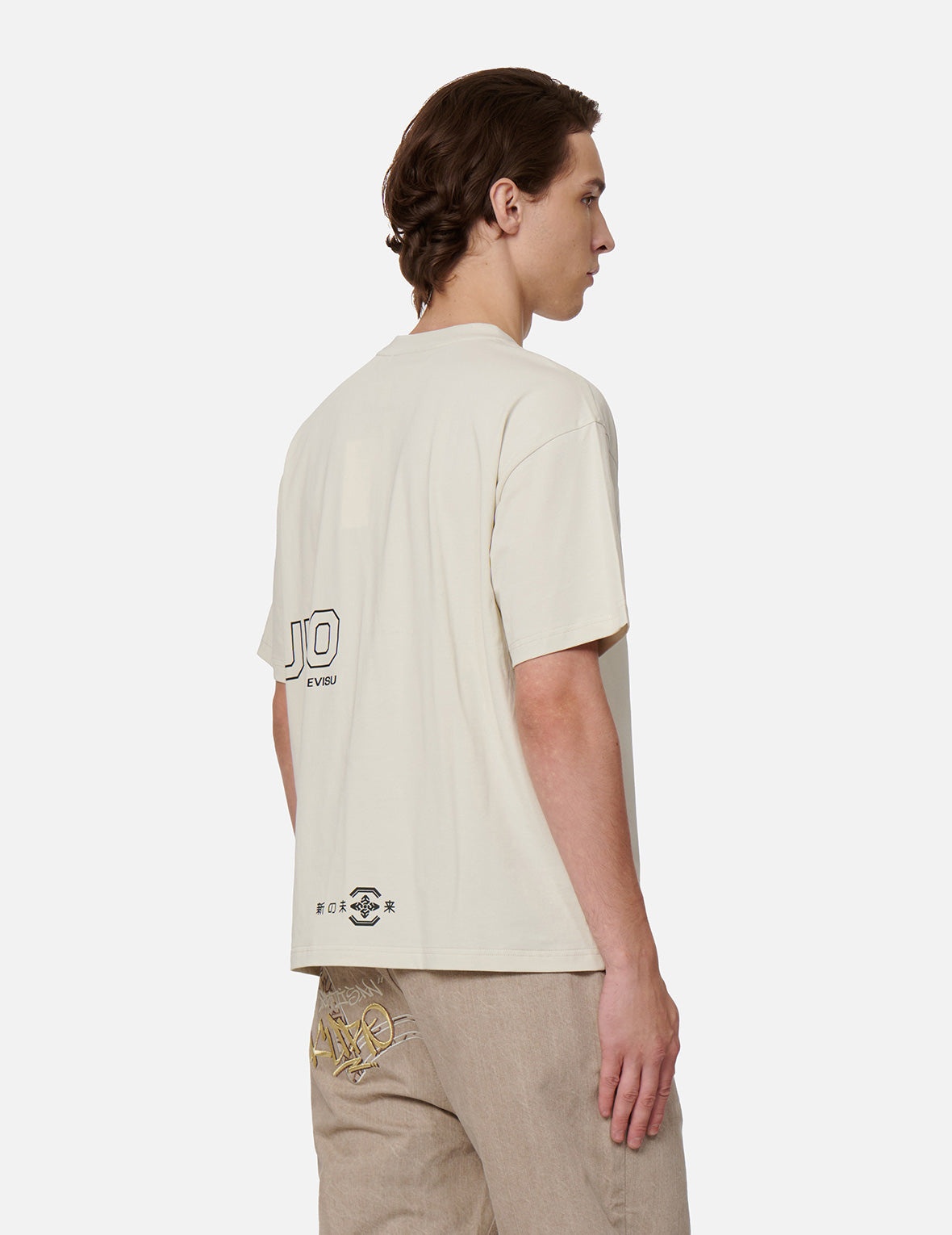 Graffiti Effect Logo and Slogan Print T-shirt - 8