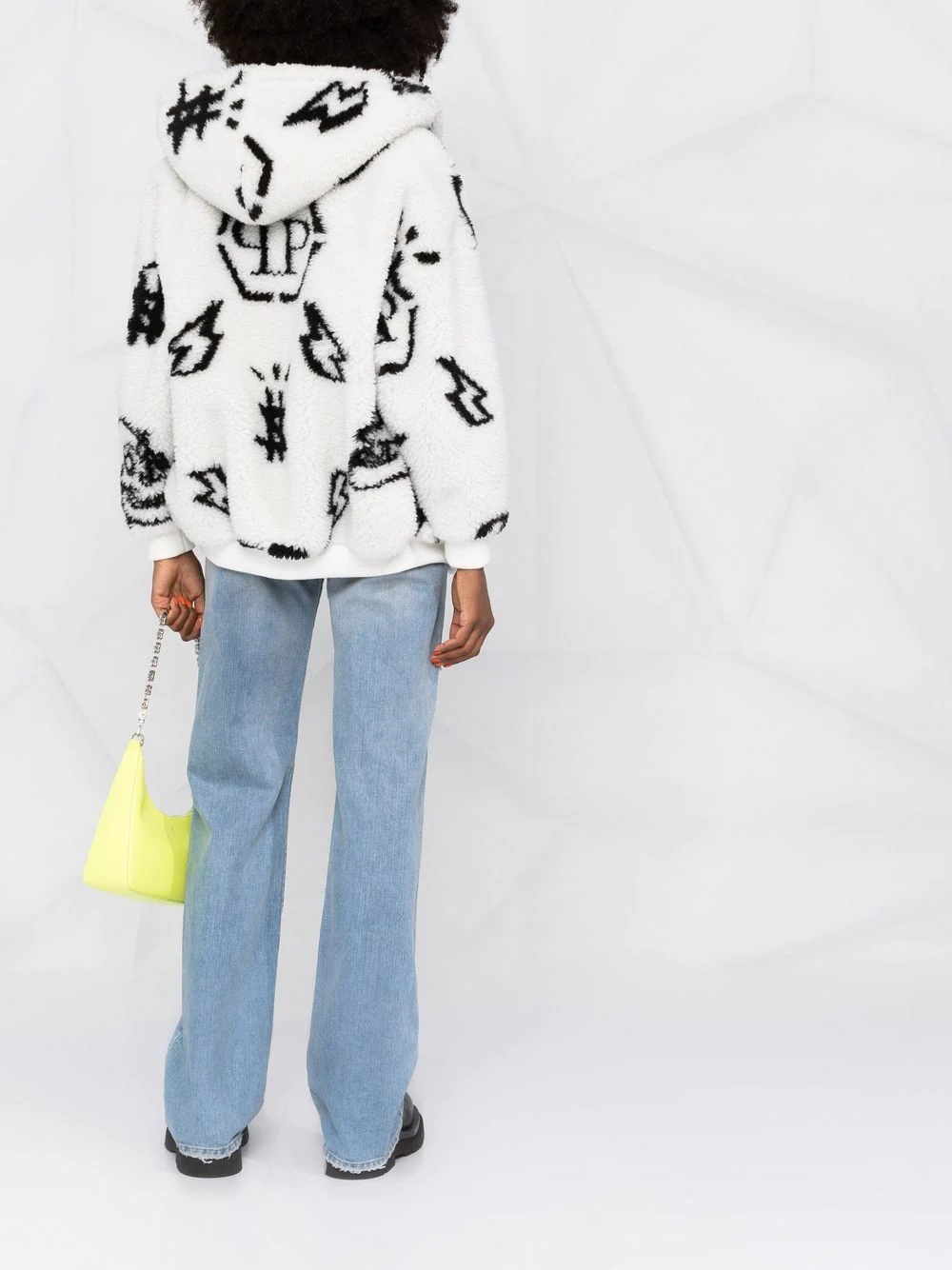 motif-print zip-fastening hoodie - 6
