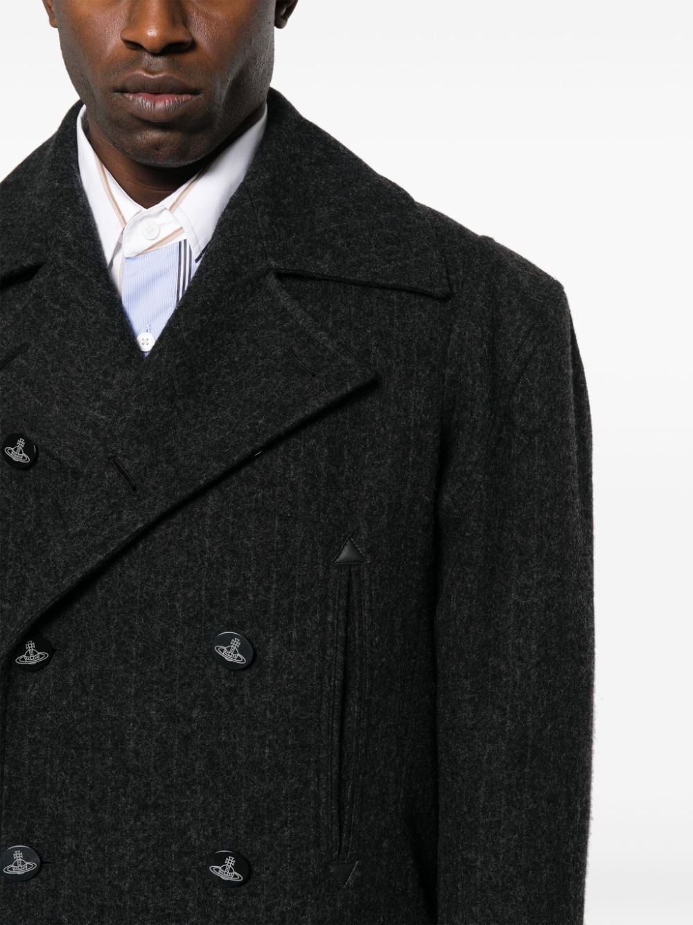 Vivienne Westwood Orb-button double-breasted peacoat | REVERSIBLE