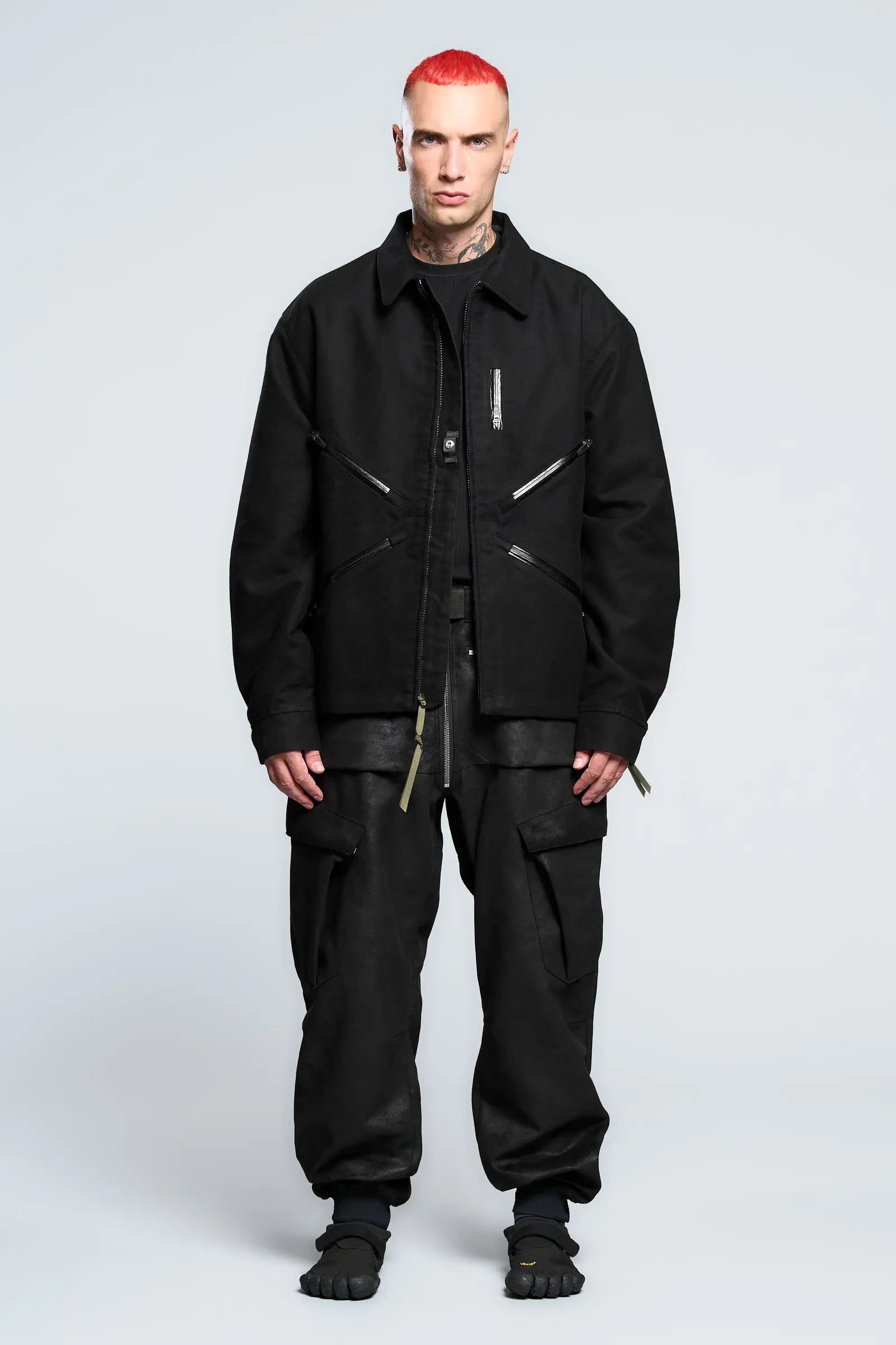 P38-TO Scrim Laced Ultra-Microfiber Cargo Pant Black - 2