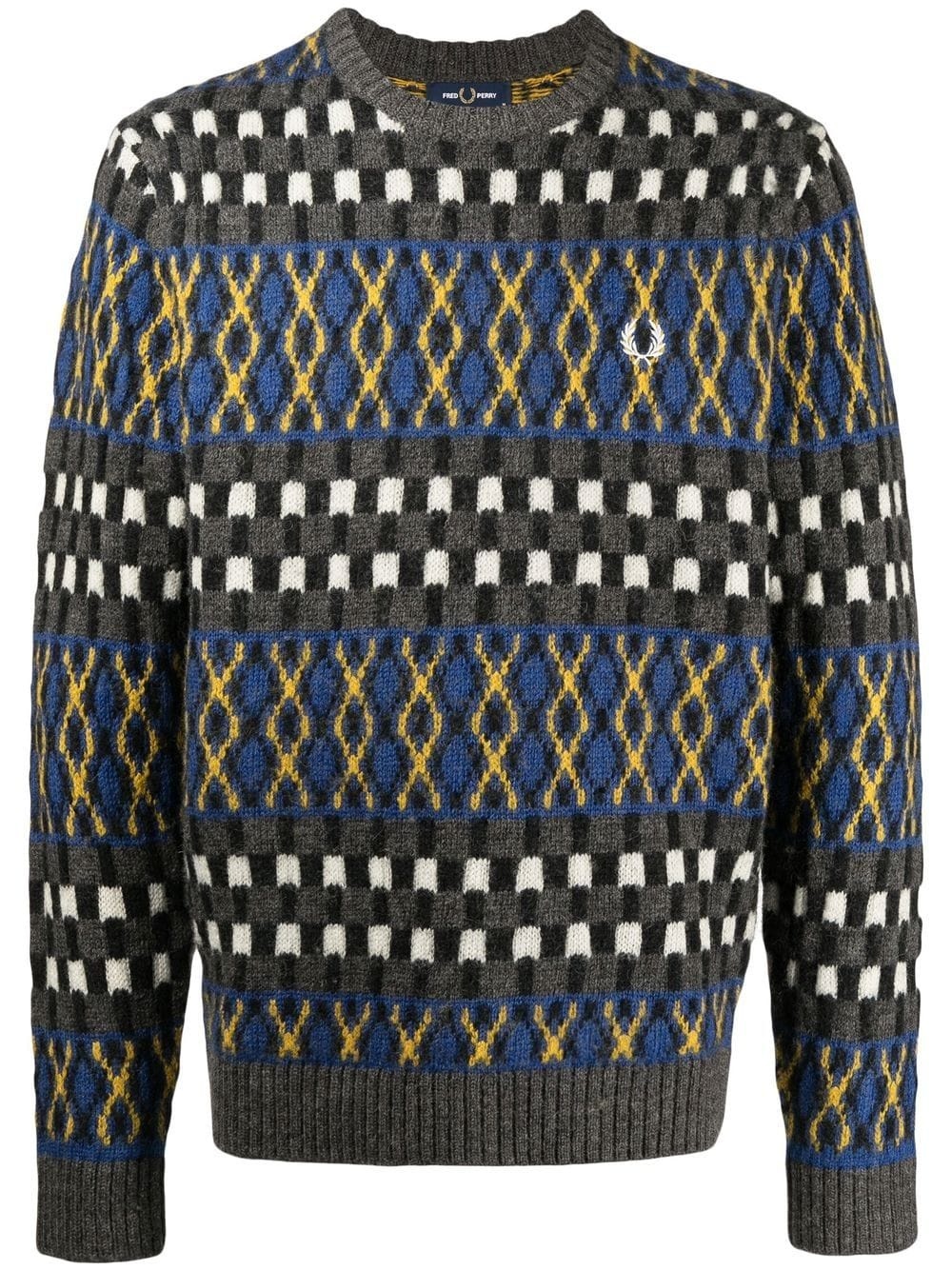 fair-isle knit wool jumper - 1