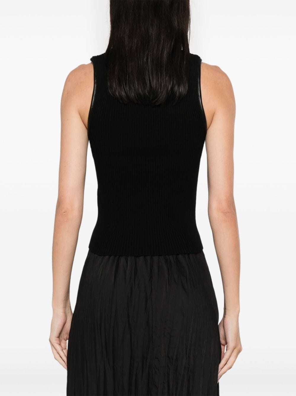 fine-ribbed tank top - 4
