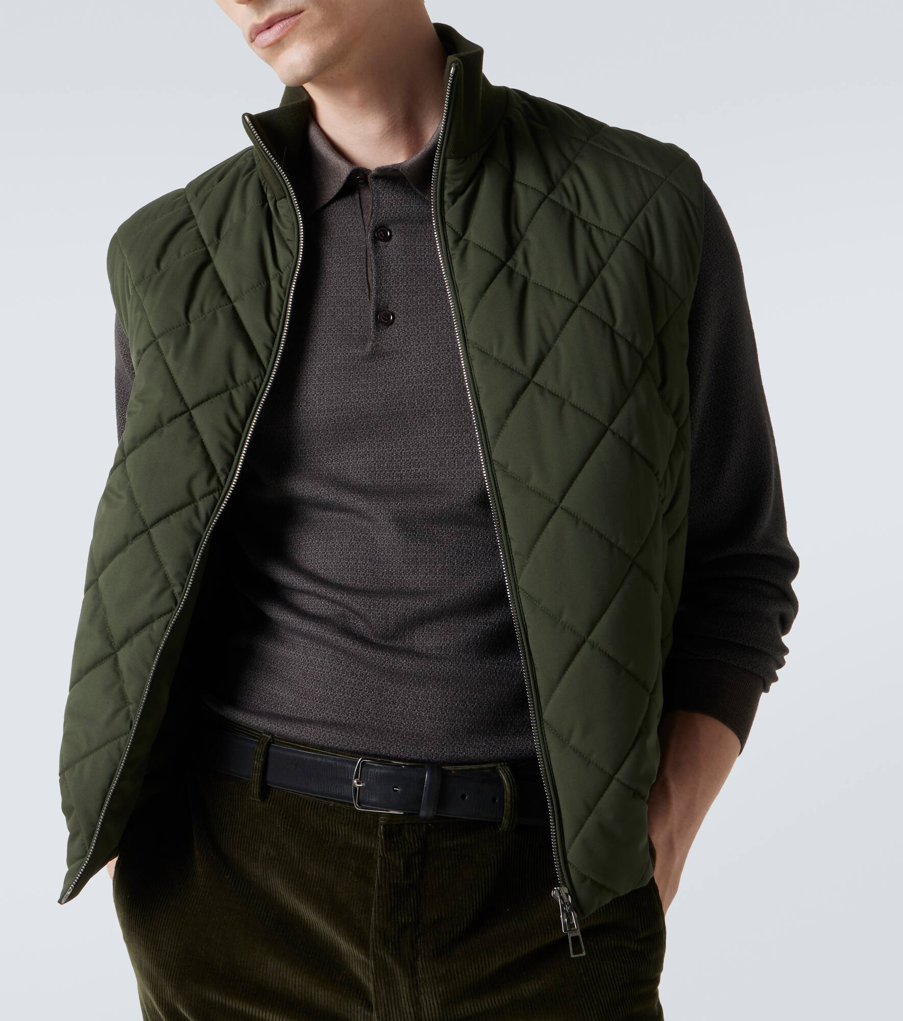 Wool and silk polo shirt - 5