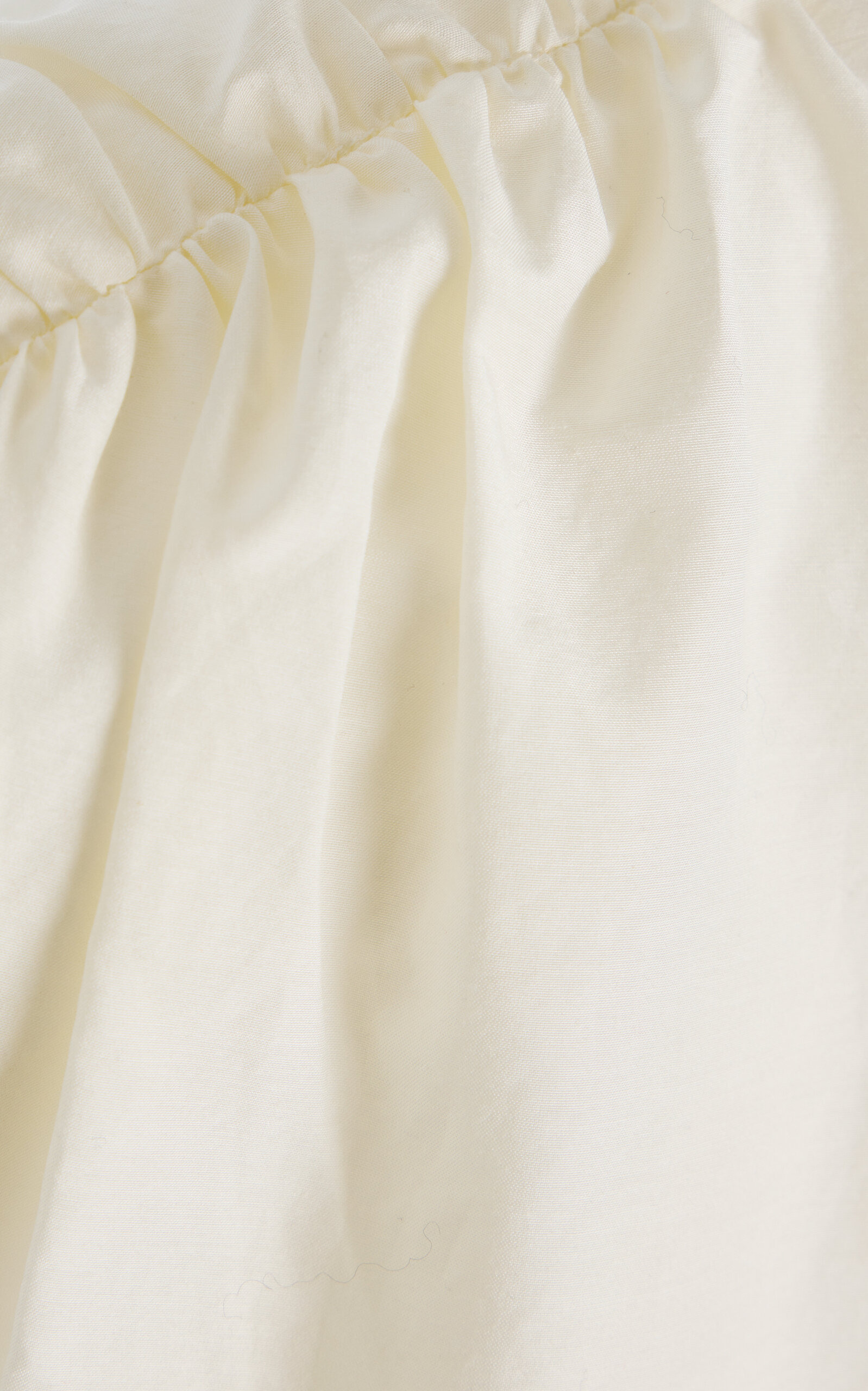 Sma Gathered Cotton-Silk Top ivory - 5