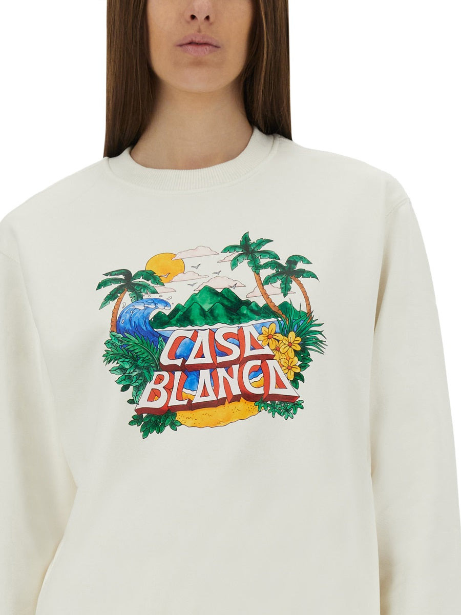 Casablanca Women Home Beach Wave Sweatshirt - 4