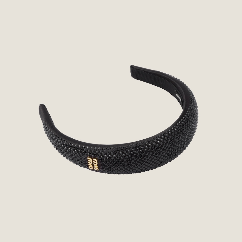 Satin headband with crystals - 2