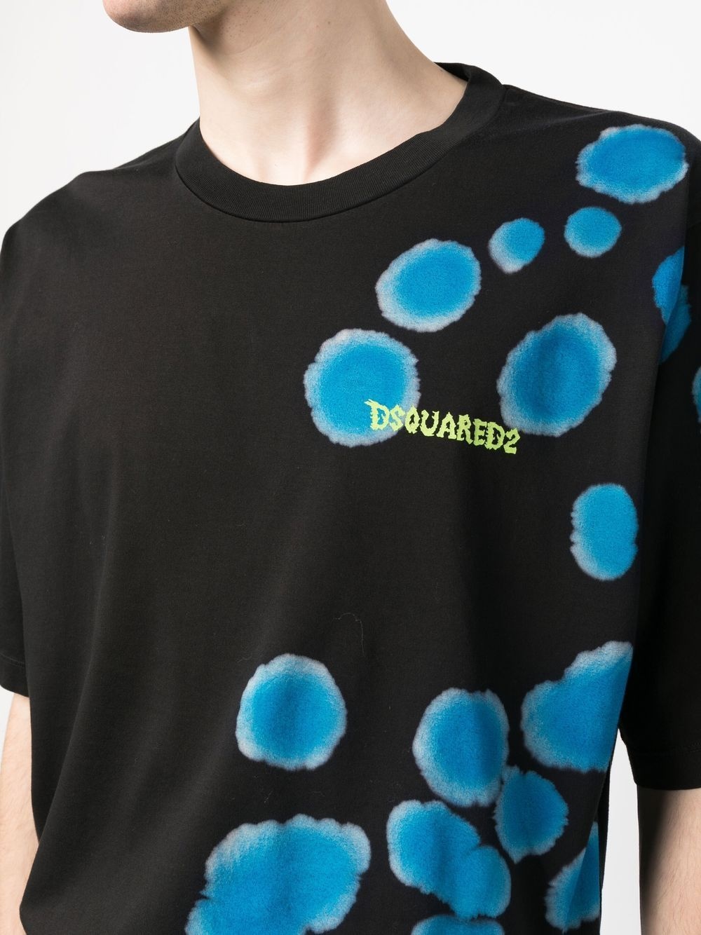 abstract-print logo T-shirt - 5